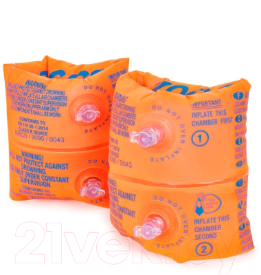 Нарукавники для плавания ZoggS Roll Ups / 301204 (р-р 01-06Y, оранжевый)