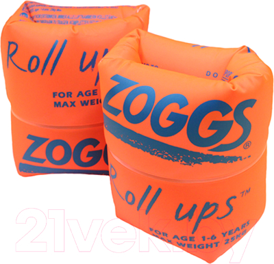 Нарукавники для плавания ZoggS Roll Ups / 301204 (р-р 01-06Y, оранжевый)