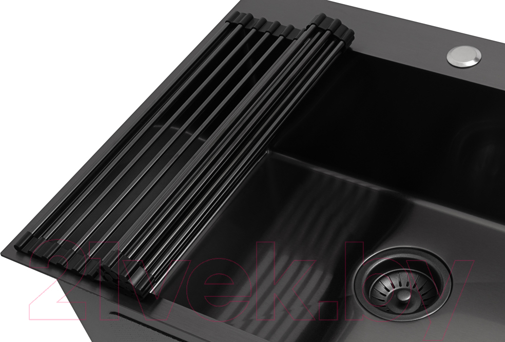 Мойка кухонная Arfeka Eco AR 50x50 + RM AR + DS AR (черный, с аксессуарами) — фото 6