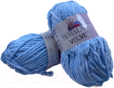 Набор пряжи для вязания Himalaya Velvet / 90006 (2 мотка, нежно-голубой)