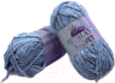 Набор пряжи для вязания Himalaya Velvet / 90025 (2 мотка, светло-серый)