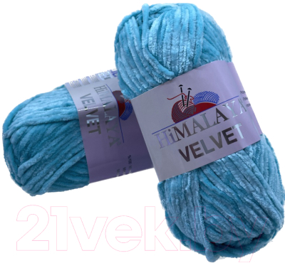 Набор пряжи для вязания Himalaya Velvet / 90035 (2 мотка, бирюзовый)