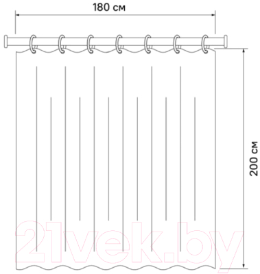 Шторка-занавеска для ванны IDDIS BA02P18i11