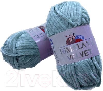 Набор пряжи для вязания Himalaya Velvet / 90047 (2 мотка, пыльная мята)
