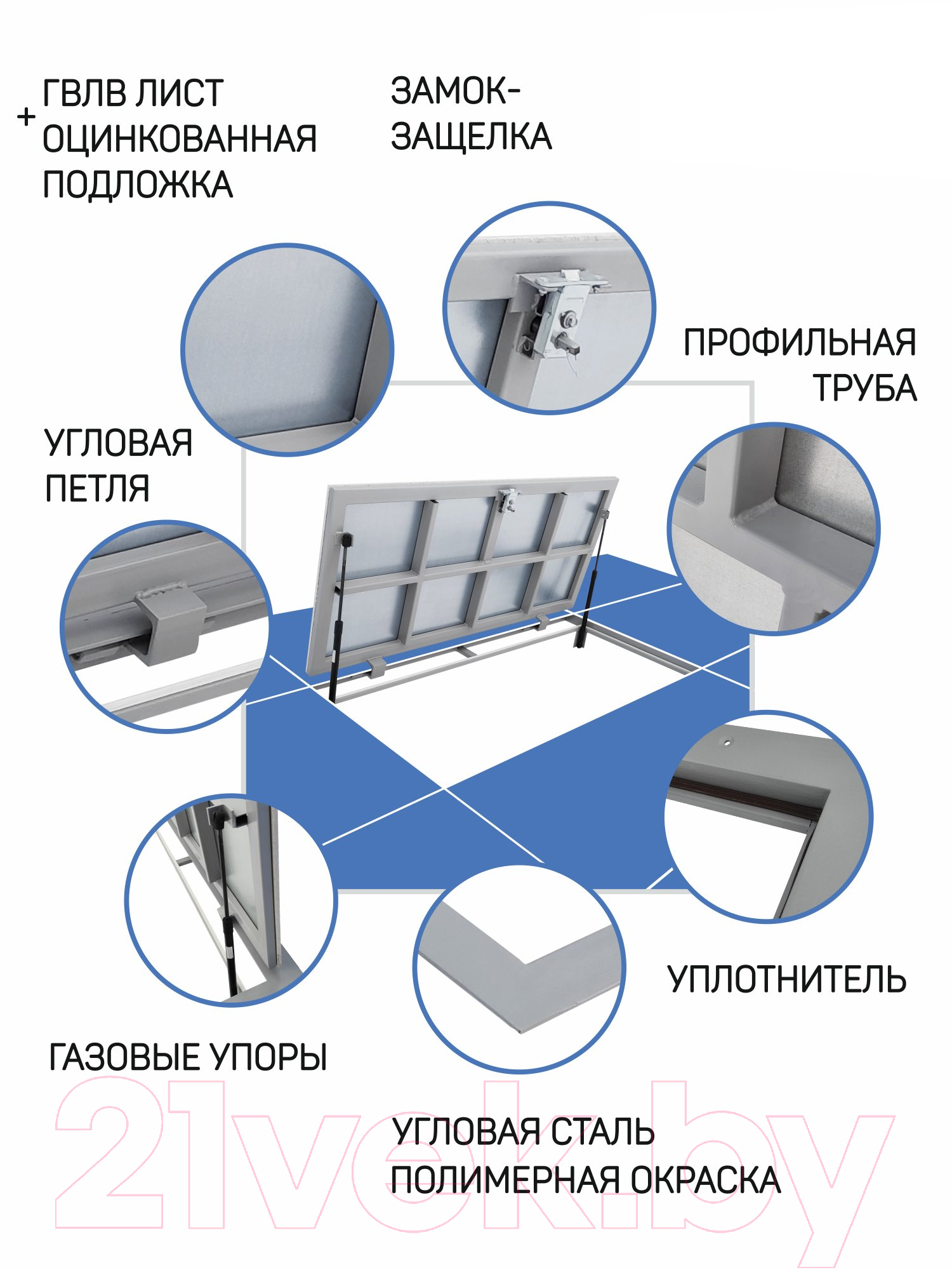 Люк напольный Lukoff Гарант Премиум 50x60 П