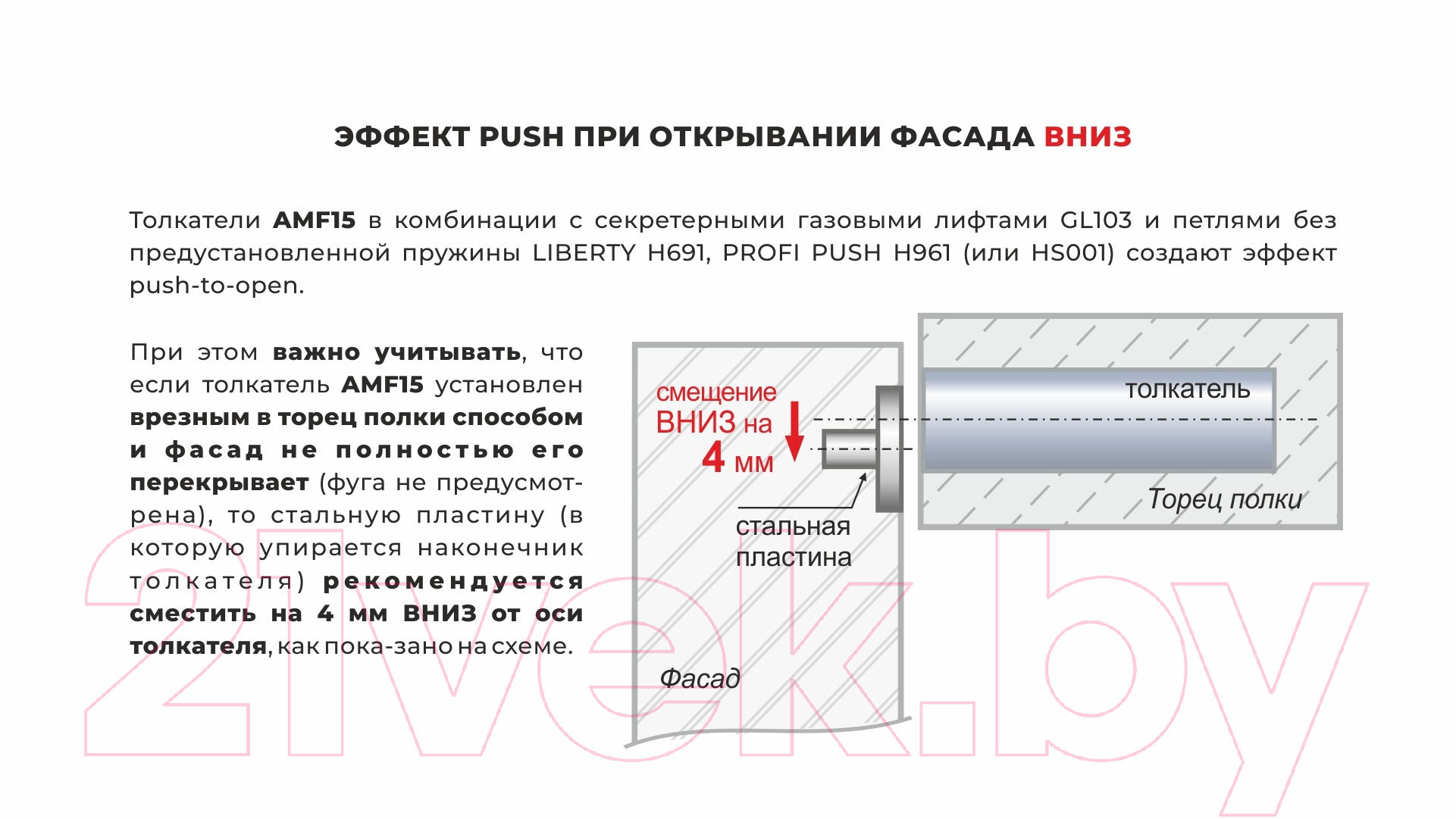 Механизм Push-to-Open Boyard AMF15/W — фото 4