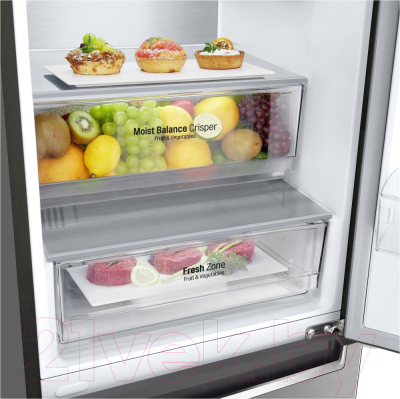 Холодильник с морозильником LG GC-B459SMSM