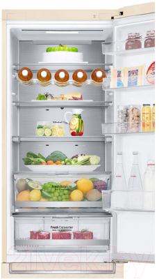 Холодильник с морозильником LG GC-B509SEUM