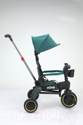 Трехколесный велосипед с ручкой NINO KS-1688 (зеленый)