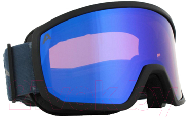 Маска горнолыжная Alpina Sports Scarabeo S Q-Lite / A7261881 (черный матовый/светло-синий)