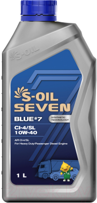 Моторное масло S-Oil Seven Blue №7 CI-4/SL 10W40 / E107881 (1л)