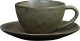 Чашка с блюдцем Corone Sacramento HS169591 HS169592 / фк9119 (серо-зеленый) - 