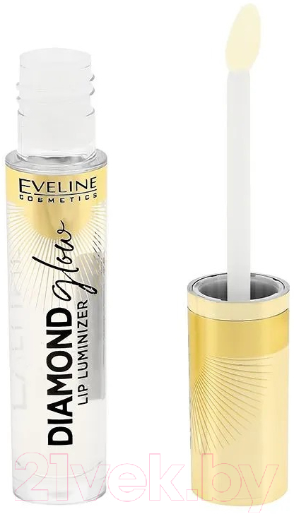 Блеск для губ Eveline Cosmetics Diamond Glow Lip Luminizer с гиалуроновой кислотой №01 (4.5мл) — фото 2