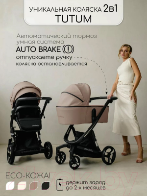 Детская универсальная коляска Amarobaby Tutum 2 в 1 / AB22-10TUTUM1/03 (бежевый)