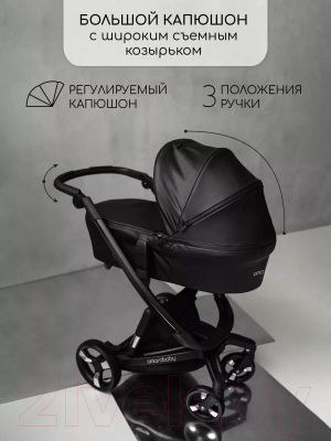 Детская универсальная коляска Amarobaby Tutum 2 в 1 / AB22-10TUTUM1/09 (черный)