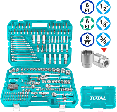 Универсальный набор инструментов TOTAL THKTHP22166 (216 шт)