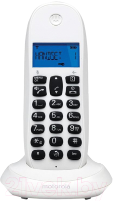 Беспроводной телефон Motorola C1001CB+ (белый)