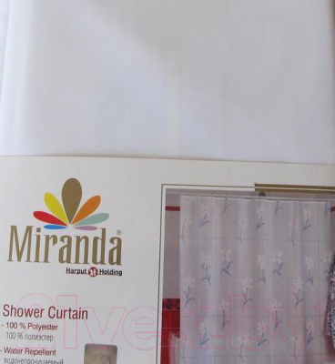 Шторка-занавеска для ванны Miranda Country Flower White