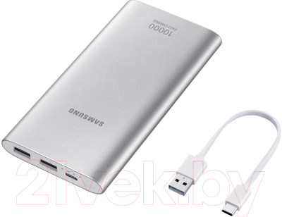 Портативное зарядное устройство Samsung 10.0A Type-C / EB-P1100CSRGRU (серебристый)