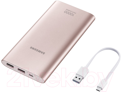 Портативное зарядное устройство Samsung 10.0A micro USB / EB-P1100BPRGRU (розовый)