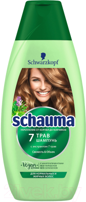Шампунь для волос Schauma 7 трав для нормальных и жирных волос (380мл)