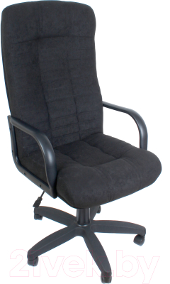 Кресло офисное Деловая обстановка Атлант Стандарт флок (микрофибра/черный)