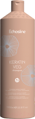 Шампунь для волос Echos Line Keratin Veg Восстанавливающий для окрашенных волос (1л)
