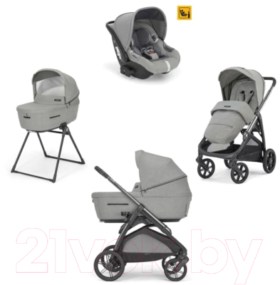 Детская универсальная коляска Inglesina Aptica New I-Size 3 в 1 / KA61Q0SNG (Satin Grey)