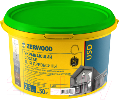 Защитно-декоративный состав Zerwood USD (2.5кг, туманный альбион)