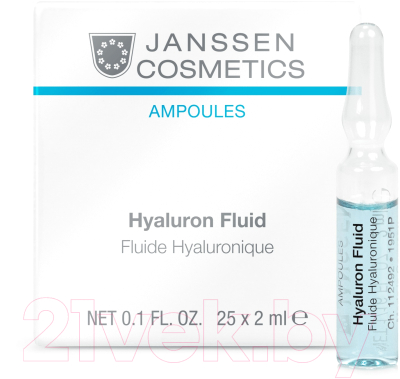 Сыворотка для лица Janssen Hyaluron Fluid Ультраувлажняющая с гиалуроновой кислотой (25x2мл)