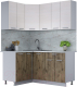 Готовая кухня Интерлиния Мила Лайт 1.2x1.6 (вудлайн кремовый/дуб веллингтон/серый каспий) - 