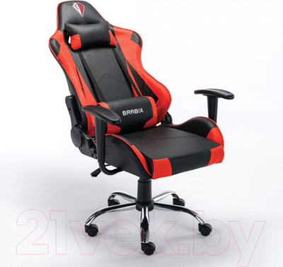 Кресло геймерское Brabix Hunter Gm-130 / 532797 (черный/красный)