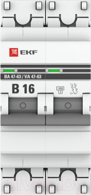 Выключатель автоматический EKF PROxima ВА 47-63 / mcb4763-2-16B-pro