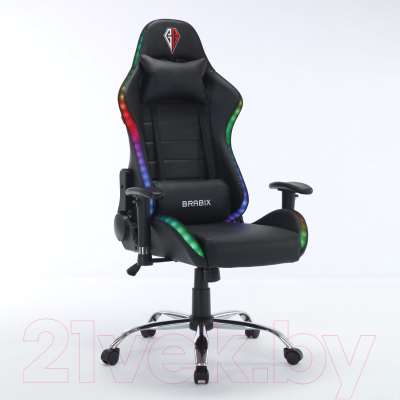 Кресло геймерское Brabix Lumen Gm-150 Rgb / 532801 (черный)