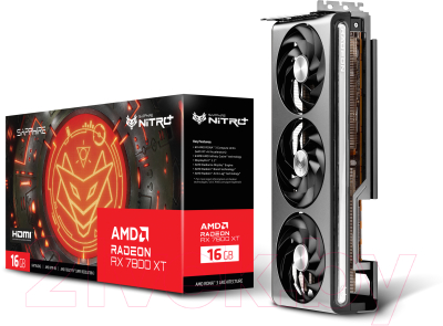 Видеокарта Sapphire Nitro+ AMD Radeon RX 7800 XT 16GB (11330-01-20G)