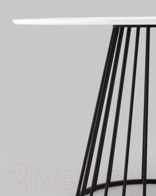 Обеденный стол Stool Group Ливерпуль 110x110 (мраморный/ножки черные)