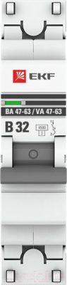 Выключатель автоматический EKF PROxima ВА 47-63 / mcb4763-1-32B-pro