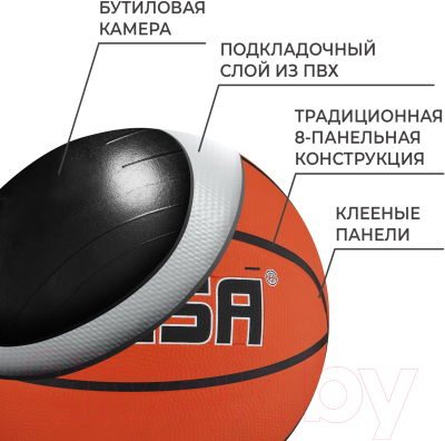 Баскетбольный мяч Minsa 9292123 (размер 5)