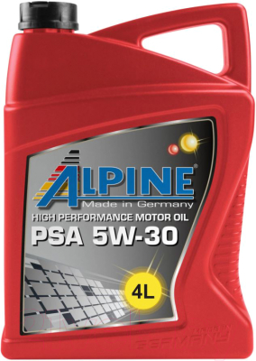 Моторное масло ALPINE PSA 5W30 / 101389 (4л)