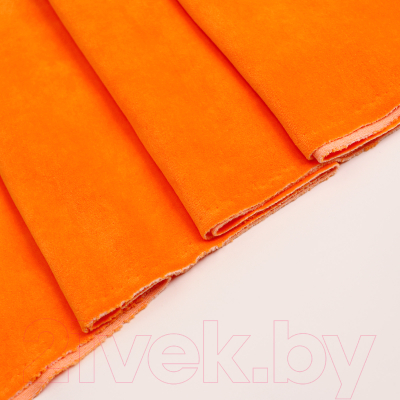 Ткань для творчества Страна Карнавалия Лоскут. Велюр на трикотажной основе / 9949611 (оранжевый)