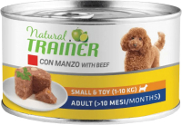 Влажный корм для собак Trainer Small & Toy Adult с говядиной и рисом (150г) - 