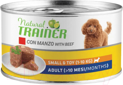 Влажный корм для собак Trainer Small & Toy Adult с говядиной и рисом (150г)