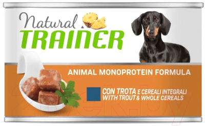 Влажный корм для собак Trainer No Gluten для мелких пород с форелью (150г)