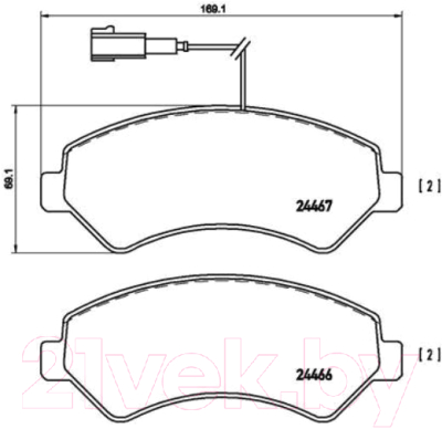 Тормозные колодки Brembo P23136