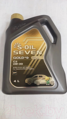 Моторное масло S-Oil Seven Gold №9 C2 0W30 / E108629 (4л)