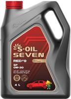 Моторное масло S-Oil Seven Red №9 SP 0W30 / E108284 (4л) - 
