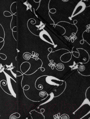 Плед TexRepublic Absolute Flannel Мур-мур Евро / 93335 (черный/белый)