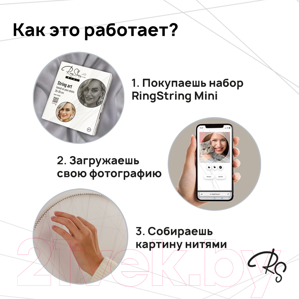 Набор для творчества «изонить» RingString Mini 80002