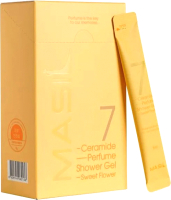 Гель для душа Masil 7 Ceramide Perfume Shower Gel Stick Pouch Аромат малины/жасмина (20x8мл) - 
