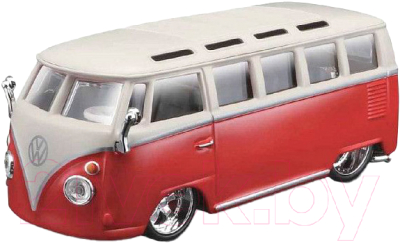 Масштабная модель автомобиля Bburago Volkswagen Van Samba / 18-43048 (красный)